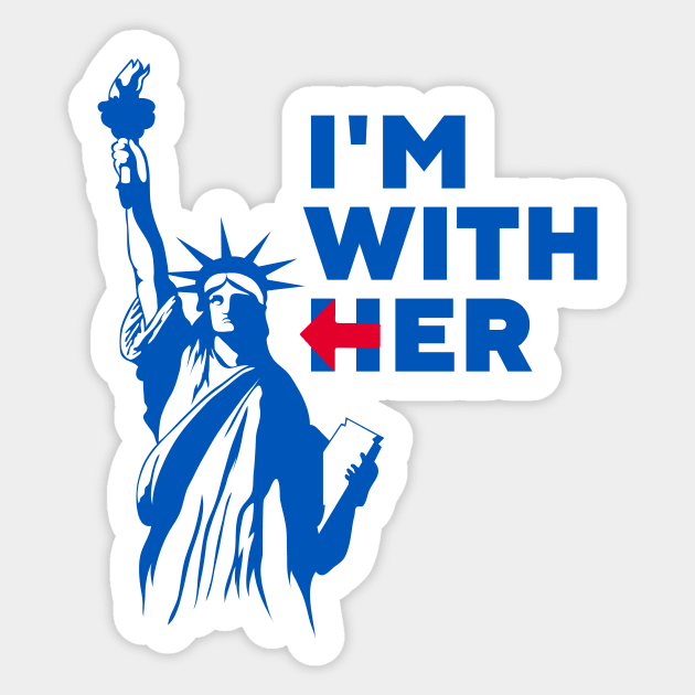 The I'm With Her Sticker by FranklinPrintCo